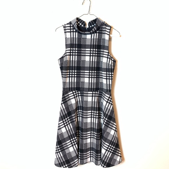 Aqua Dresses & Skirts - Aqua : black white plaid dress in size med